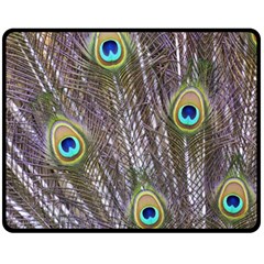 Peacock Bird Feathers Plumage Peacock Fleece Blanket (medium)