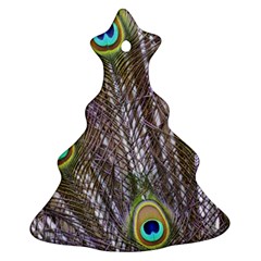 Peacock Bird Feathers Plumage Peacock Christmas Tree Ornament (two Sides) by Perong