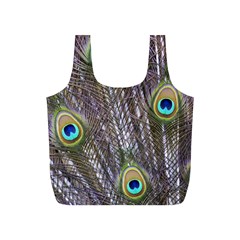 Peacock Bird Feathers Plumage Peacock Full Print Recycle Bag (s)