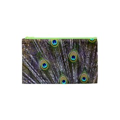 Peacock Bird Feathers Plumage Peacock Cosmetic Bag (xs) by Perong