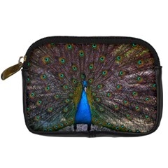 Bird Peacock Feathers Digital Camera Leather Case