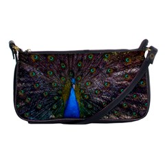 Bird Peacock Feathers Shoulder Clutch Bag by Perong