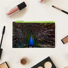 Bird Peacock Feathers Cosmetic Bag (xs) by Perong