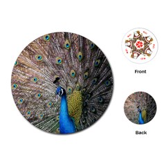 Peacock Bird Animal Peafowl Playing Cards Single Design (round)