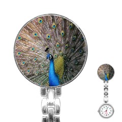 Peacock Bird Animal Peafowl Stainless Steel Nurses Watch by Perong