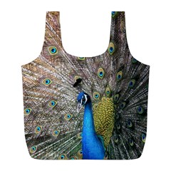 Peacock Bird Animal Peafowl Full Print Recycle Bag (l) by Perong