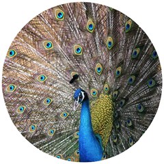 Peacock Bird Animal Peafowl Wooden Puzzle Round by Perong