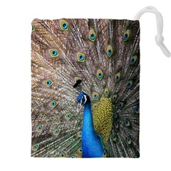 Peacock Bird Animal Peafowl Drawstring Pouch (4xl) by Perong