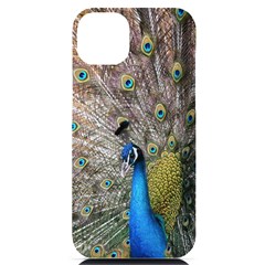 Peacock Bird Animal Peafowl Iphone 14 Plus Black Uv Print Case by Perong