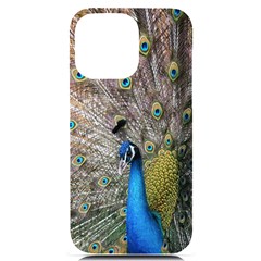 Peacock Bird Animal Peafowl Iphone 14 Pro Max Black Uv Print Case by Perong