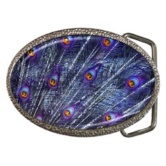 Peacock Bird Feathers Coloured Plumage Belt Buckles by Perong