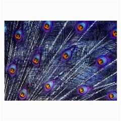 Peacock Bird Feathers Coloured Plumage Large Glasses Cloth by Perong