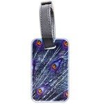 Peacock Bird Feathers Coloured Plumage Luggage Tag (two sides) Front