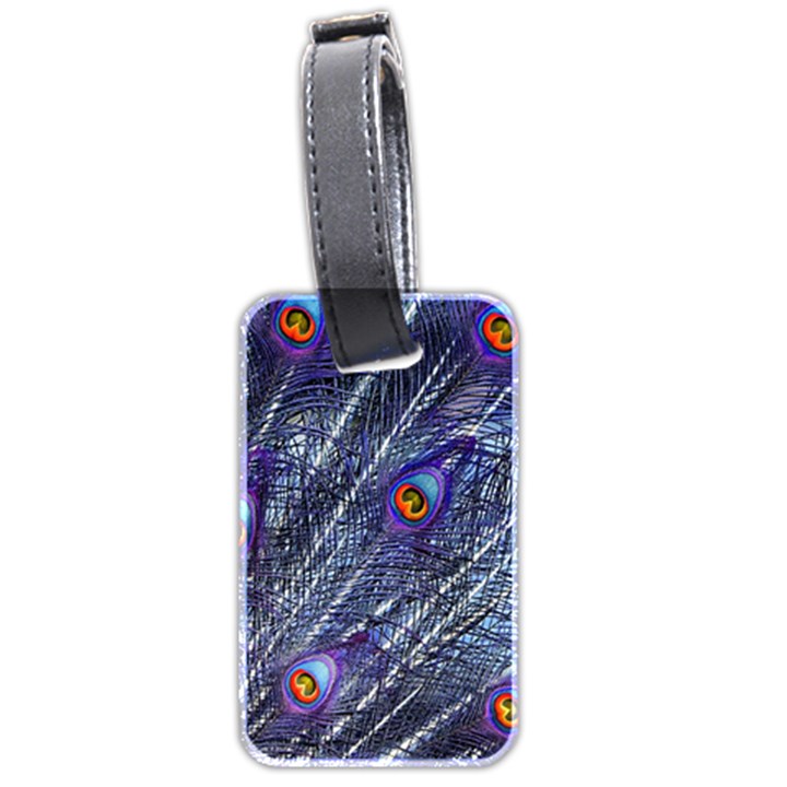 Peacock Bird Feathers Coloured Plumage Luggage Tag (two sides)