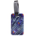 Peacock Bird Feathers Coloured Plumage Luggage Tag (two sides) Back