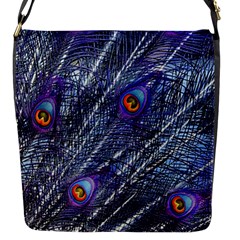 Peacock Bird Feathers Coloured Plumage Flap Closure Messenger Bag (s) by Perong