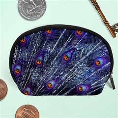 Peacock Bird Feathers Coloured Plumage Accessory Pouch (large) by Perong