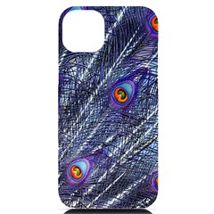 Peacock Bird Feathers Coloured Plumage Iphone 14 Plus Black Uv Print Case by Perong