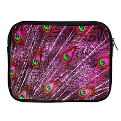 Peacock Feathers Coloured Plumage Pink Red Apple Ipad 2/3/4 Zipper Cases