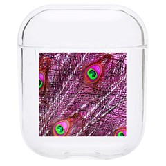 Peacock Feathers Coloured Plumage Pink Red Hard Pc Airpods 1/2 Case