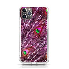 Peacock Feathers Coloured Plumage Pink Red Iphone 11 Pro 5 8 Inch Tpu Uv Print Case by Perong