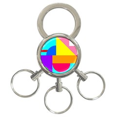 Pattern Design Decoration 3-ring Key Chain by Perong