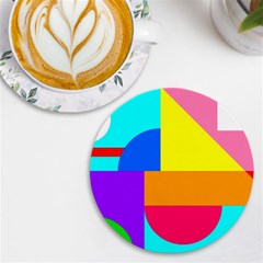 Pattern Design Decoration Uv Print Round Tile Coaster by Perong