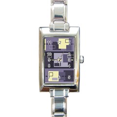 Pattern Design Abstract Lilac Rectangle Italian Charm Watch by Perong