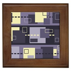 Pattern Design Abstract Lilac Framed Tile by Perong