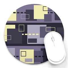 Pattern Design Abstract Lilac Round Mousepad by Perong