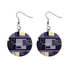 Pattern Design Abstract Lilac Mini Button Earrings by Perong