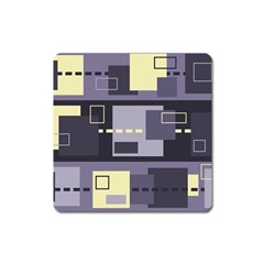 Pattern Design Abstract Lilac Square Magnet by Perong