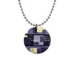 Pattern Design Abstract Lilac 1  Button Necklace by Perong