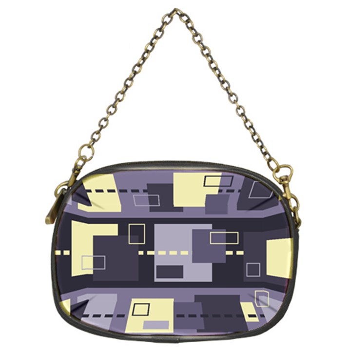 Pattern Design Abstract Lilac Chain Purse (Two Sides)