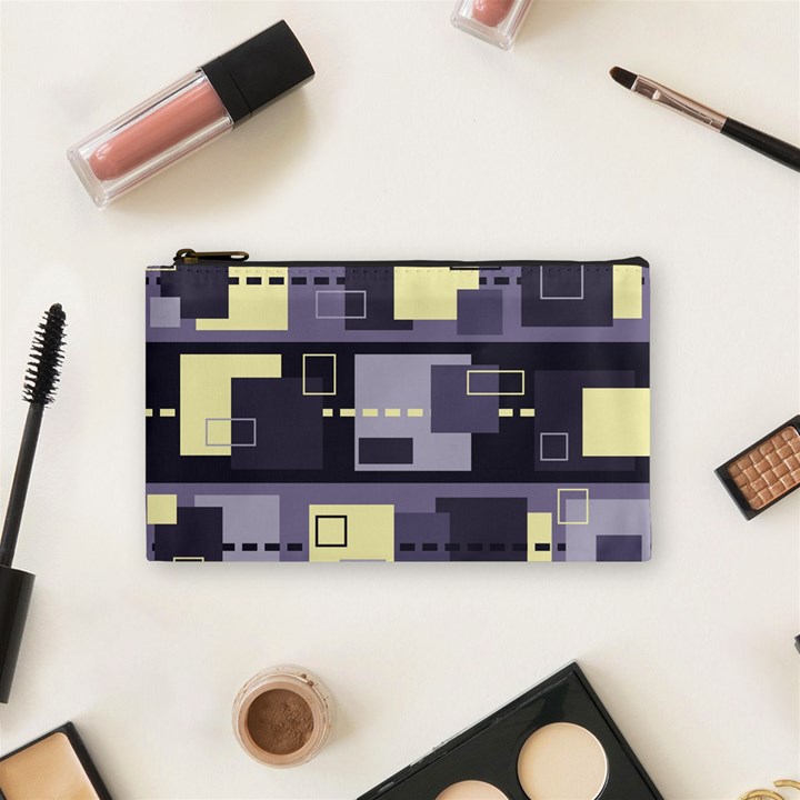 Pattern Design Abstract Lilac Cosmetic Bag (Small)