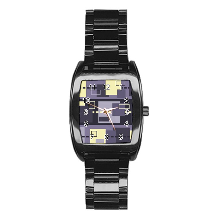 Pattern Design Abstract Lilac Stainless Steel Barrel Watch