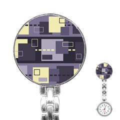 Pattern Design Abstract Lilac Stainless Steel Nurses Watch by Perong