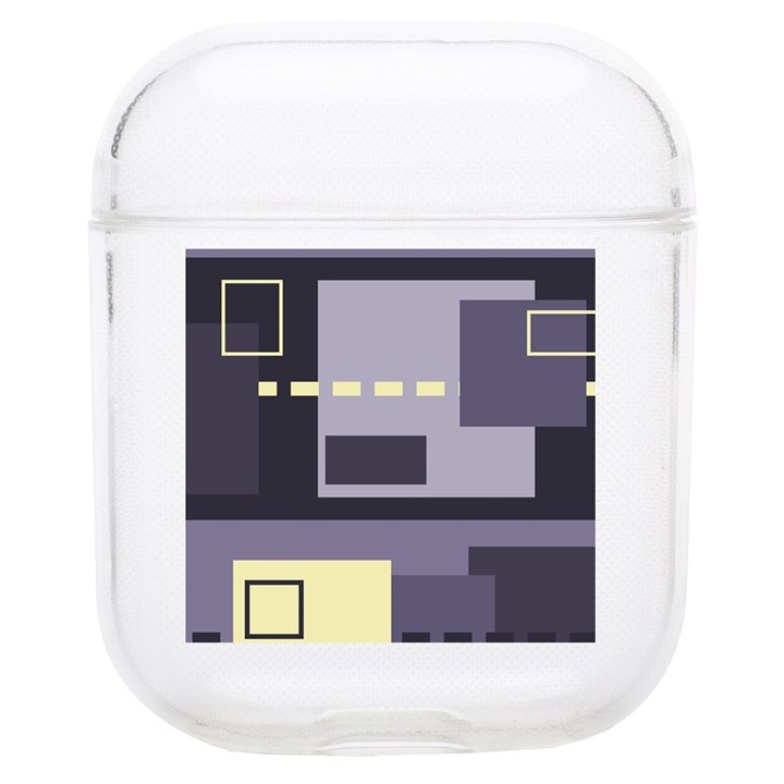 Pattern Design Abstract Lilac Soft TPU AirPods 1/2 Case