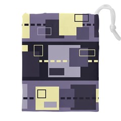 Pattern Design Abstract Lilac Drawstring Pouch (4XL)