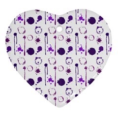 Liquid Splash Pattern Stroke Drip Ornament (heart) by Perong