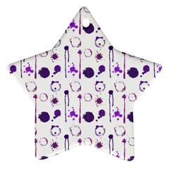 Liquid Splash Pattern Stroke Drip Ornament (star) by Perong