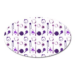 Liquid Splash Pattern Stroke Drip Oval Magnet by Perong