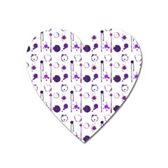 Liquid Splash Pattern Stroke Drip Heart Magnet by Perong