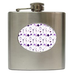 Liquid Splash Pattern Stroke Drip Hip Flask (6 Oz)