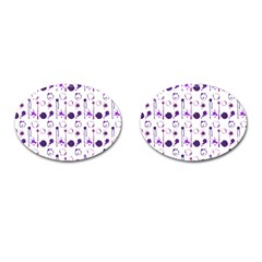 Liquid Splash Pattern Stroke Drip Cufflinks (oval) by Perong