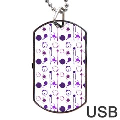 Liquid Splash Pattern Stroke Drip Dog Tag Usb Flash (one Side) by Perong