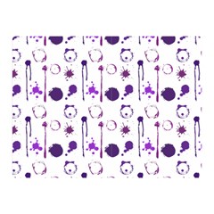 Liquid Splash Pattern Stroke Drip Two Sides Premium Plush Fleece Blanket (mini) by Perong