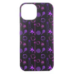 Liquid Splash Pattern Stroke Drip Iphone 15 Black Uv Print Pc Hardshell Case by Perong