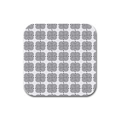 Abstract Pattern Texture Background Art Rubber Square Coaster (4 Pack)