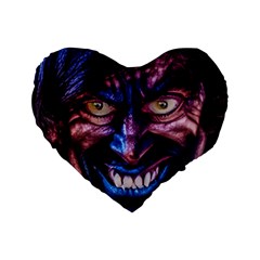 Shadow Madness (ai) Standard 16  Premium Heart Shape Cushions by dflcprintsclothing